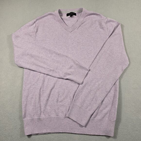 Banana Republic Other - Banana Republic Men's Medium Luxury Blend V-Neck Purple Silk Cashmere  Sweater
